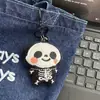 Llavero Creativo Lindo Fantasma con Campana Bebé Colgante de Felpa Calavera Decoración para Mochila Muñeco Regalo para Niñas