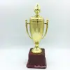 Trophy de plástico dorado electrochapado premio popular de competencia premio premio estilo universal personalizable log