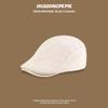 Retro Progressive Hat Feminino Artístico Casual Pintor Chapéu Estudante All-match Britânico Jornaleiro Chapéu Mostrado Rosto Pequeno Boina Homens