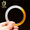 Pulsera fina redonda de jade amarillo y blanco de Xinjiang, nueva pulsera de jade dragón amarillo para mujer, jade gobi, roca de cuarzo, pulsera de jade al por mayor en vivo