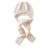 Elegante y versátil conjunto de sombrero y bufanda estilo coreano, nueva colección otoño/invierno, gorro de punto de cachemira liso para mujer, con protección para el cuello