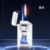 Th653 Encendedor de Cigarros de Llama Azul de Inyección Directa Tanque de Gas Visible Portátil Recargable