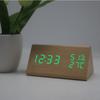 Nuevo Reloj Despertador Multifuncional Silencioso con Alarma Creativa LED Reloj de Madera Regalo para Estudiantes Reloj Digital Venta al por Mayor