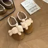Lindas pantuflas de oso gateando de dibujos animados para mujer, nuevas de otoño 2026, medias pantuflas de dibujos animados lindas tipo Birkenstock