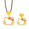Collar Hello Kitty de Oro Arena con Diamante y Lazo del Mismo Estilo de la Tienda de Oro Puzuo, Collar con Cadena para Clavícula con Cabeza de Gato Calada para Mujer