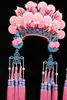 Corona de Fénix de Pompones Corona de Fénix de Ópera de Pekín de Siete Estrellas Sombrero de Corona de Fénix Tendencia Nacional Puente Pequeño de Drama de Ópera de Pekín