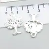 Misturado 100 5 Cores Folhas de Árvore da Vida Vazadas Série Pingente de Liga Pingente DIY Acessórios para Pulseira Colar