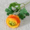Flor de lótus artificial de dois cabeças estilo europeu flor artificial flocado decoração de mesa de sala de estar adereços de casamento retro atacado