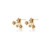 Zhongxing Novo Estilo Coreano 925 Prata Agulha Micro-incrustada Zircão Flor Brincos Simples DIY Brincos Acessórios