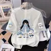 Camiseta de Manga Corta de Algodón Puro para Niñas de Verano 2026 Nuevo Diseño Estampado para Niñas, Camiseta de Manga Media del Año del Caballo para Niños Pequeños y Niños Mayores