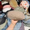 Boina clásica de lana vintage multicolor para mujer, con lazo bordado, ideal para otoño e invierno, ideal como gorro de pintor o de vendedor de periódicos.