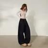 Calças Largas Yc & Retro Americano de Cintura Alta com Design de Botão de Nicho Calças Versáteis Estilo Scimitar Jeans Novo Outono e Inverno para Mulheres