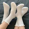 Calcetines de Malla Hueca de Algodón Puro para Mujer de Verano Finos, Calcetines de Longitud Media Absorbentes de Sudor y Transpirables, Calcetines Versátiles Apilables Estilo Japonés
