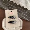 Pinza Elegante para el Cabello Estilo Coreano con Puntos y Forma de Gota de Agua, Diseño de Flor Hueca, Pinza Lateral Dulce Versátil y Pinza para el Flequillo