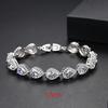 Pulsera Jinse Qinquan Yinxin AAA de zirconita de gota, ocho corazones, ocho flechas, pequeño adorno de zirconita redonda, venta al por mayor de fábrica