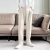 Pantalones Beige de Alta Gama para Hombre, Pantalones de Moda Holgados con Caída, Pantalones Casuales Rectos de Pierna Ancha de Calle