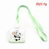 Porta-cartões de Panda com tampa deslizante, adequado para estudantes, cartões de refeição do campus e cartões de transporte público; um porta-crachá estiloso e retrátil estilo cordão e capa protetora, disponível para personalização