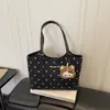 Comercio electrónico transfronterizo: Bolso de mano nuevo, de gran capacidad y a la moda para mujer, con diseño de lunares, adecuado para el uso diario como bolso de mano grande o bolso de hombro casual