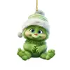 Adornos Navideños del Grinch Decoraciones Navideñas Decoraciones para Ventanas Montaje de Escena Adornos Montados en Coche de Cabello Verde