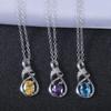 Collar con colgante de circonita y diamante con garra geométrica para mujer, joyería personalizada para parejas, gran oferta transfronteriza de Cao Shi