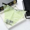 Yumei 8926 Ropa Interior Sexy para Mujer de Encaje Floral Hueco Transparente de Cintura Baja, Tanga de Triángulo con Tirantes