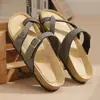 Nuevas Chanclas de Corcho para Mujer Otoño/Verano 2026 Sandalias Casuales de Moda para Hombre Zapatos de Playa para Pareja Calzado de Exterior de Corcho