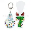 Decoración Navideña de Árbol de Navidad Acrílico 2D Plana con Forma de Bola Personalizada Transfronteriza 67 Llavero de Coche Colgante Decorativo
