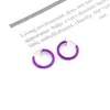 Clips para Orejas Coloridos, Modernos, Indoloros e Invisibles Coreanos, Japoneses, Europeos y Americanos, Aros de Resorte Circulares para Orejas, Anillos para Nariz, Anillos para Ombligo, Acero Inoxidable