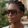 Óculos de Sol Aviador Retrô Europeu e Americano com Rebites, Moda Estilo de Rua, Óculos Versáteis, Proteção Solar Personalizada para Exterior, Óculos de Sol Transfronteiriços