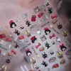 Adesivos de nail art do anime "O Serviço de Entregas da Kiki" de Hayao Miyazaki, capa de celular DIY em relevo, adesivos decorativos adesivos para planner