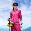 Roupas de Secagem Rápida para Uso Externo para Homens e Mulheres Manga Longa Esportes Fitness Caminhada Corrida Tops de Caminhada Camiseta com Gola Alta Camiseta Grupo de Mulheres