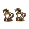 Pegaso de Latón Vintage que Roba Dinero Caballo del Zodiaco con Monedas de Cobre, Caballo que Persigue el Viento Adorno Artesanal para Escritorio de Oficina Estudio Mascota de Té