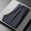Pantalones de Traje de Seda Anti-Hielo de Cuatro Lados Pantalones Casuales Elásticos de Cuatro Lados para Hombre Verano Ultrafinos Negocios Holgados de Pierna Recta Secado Rápido Pantalones Largos