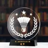 Personalização de Troféus e Medalhas de Cristal para Badminton, Basquete, Futebol, Competições Esportivas, Reuniões Anuais, Gravação Criativa Comemorativa