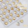 Champagne cor unha jóias de diamante tridimensional em forma de diamante outono e inverno flash all-match branco grande torto coração machado acessórios do prego