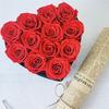 Balde Abraço de Flores Eternas Presente Dia das Mães Caixa Quadrada de 4 Peças Rosas Eternas Mais Vendido Corrimão de Escada Decoração de Casamento