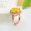 Anillo de Ámbar Natural Aiyu Anillo de Cera de Miel Joyería Estilo Corte Fábrica Mayorista Dropshipping S3120410