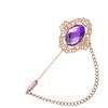 Broche de gemas de palacio retro europeo y americano para hombres y mujeres, alfiler universal de una palabra, aguja larga, accesorios para trajes y abrigos, venta directa de fábrica