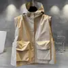 Colete de Verão Fino Masculino Novo Casal Estilo Hong Kong Estilo Japonês Solto Casual Colete Masculino e Feminino Casaco Fino com Capuz