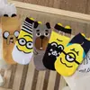 Meias de comércio exterior novas meias fofas de desenho animado meias femininas casuais coreanas meias de giz de cera pequenas novas meias rasas vendas diretas