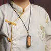 Colgante de Madera de Águila con Guanyin de Pie y Buda, Incrustado con Sándalo Finamente Tallado, Colgante de Madera de Águila Coleccionable Unisex