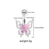 Gaibei Europa e Estados Unidos transfronteiriço mágico aurora borboleta piercing de umbigo prego de umbigo piercing joia outlet de fábrica