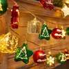 Luzes de Fio Estrelas Pentagonais Galvanizadas LED Amazon Transfronteiriças Floco de Neve Dia de Natal Decoração de Atmosfera Bola Luo Luzes Piscantes