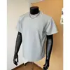 Camiseta boxy de manga curta para homens, verão, cinza, estruturada, slim-fit, corte desconstruído, estilo americano