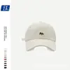 Gorra de Béisbol con Logo de Letra R para Mujer, Estilo Coreano de Primavera y Otoño, Nueva Moda, Visera Grande para Adelgazar el Rostro, Gorra Deportiva con Protección Solar para Hombre