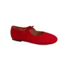 317-25 Zapatos Planos para Mujer Coloridos, Versátiles y de Moda, Estilo Chanel, de Ante Sintético, Boca Baja, Punta Redonda, Piel Suave