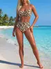 2026 Nuevo Bikini Strapless de Estilo Europeo y Americano de Cintura Alta con Control de Abdomen Anillo Metálico Traje de Baño de Dos Piezas para Mujeres Traje de Baño de Venta Caliente Transfronteriza