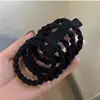 Cuerda para el pelo de estilo coreano simple con cara sonriente de alta elasticidad para mujer, goma elástica para moño, banda para el pelo, color leche curry, cuerda gruesa para el pelo, accesorio para la cabeza