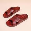 Pantufas de óleo de Guangdong da mãe, femininas, idosas, antiderrapantes, de meia-idade e idosas, roupa de verão, casa, interior, macia, plana, sandálias diárias