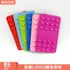 Ventosa de Silicona de 24 Piezas de un Solo Lado, Ventosa Cuadrada Multifuncional de Silicona con Diseño Hueco para Teléfonos Móviles, con Logo Impreso
